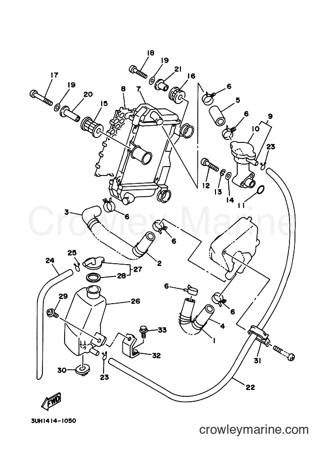 1992 Scooter XC150LC - XC150LC (3UH4) [999] - RADIATOR & HOSE