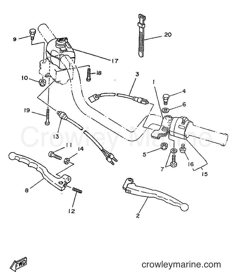 1996 Street Bike SR250 - SR250 (21L2) [99A] - HANDLE SWITCH & LEVER