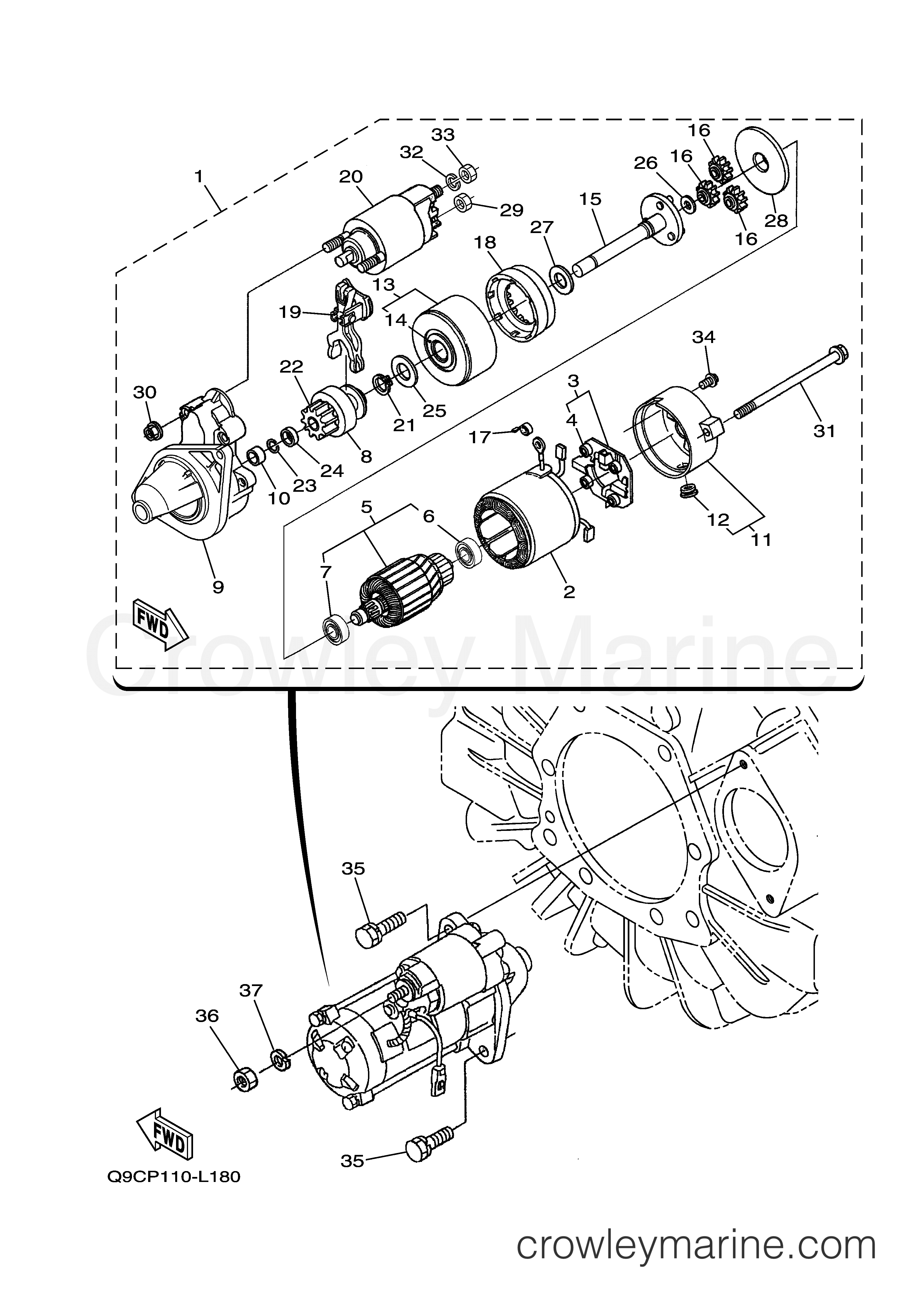 Yamaha Motors EDL11000SDE - STARTER
