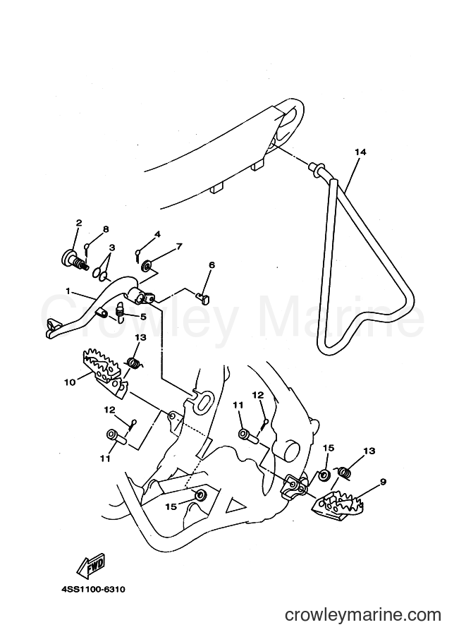 1996 Dirt Bike YZ250 - YZ250 (4SR2) [020] - STAND & FOOTREST