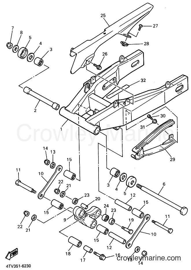 Yamaha Motors YZF600R (4WE5) [010] - REAR ARM