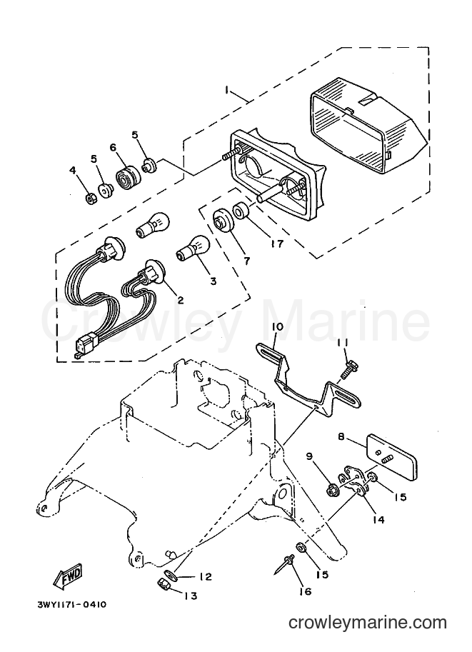 1991 Dirt Bike XTZ750 - XTZ750 (3WY2) [010] - TAILLIGHT
