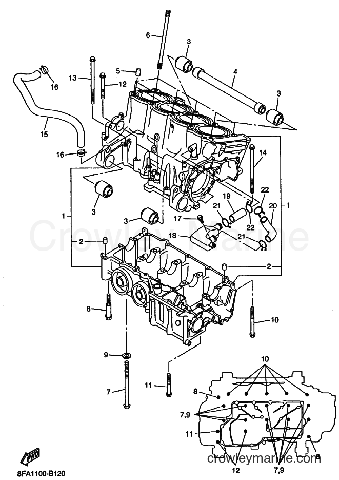Yamaha Motors RX10M (8EP2) [020] - CRANKCASE