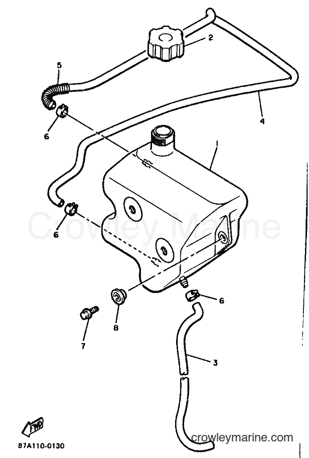 1990 Snowmobile SV25EP - SV25EP (87B1) [010] - OIL TANK