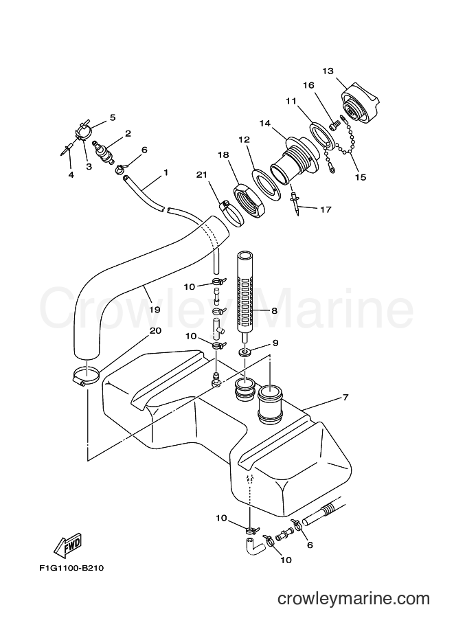 Yamaha Motors GP1300-B (F1G1) [03D] - OIL TANK