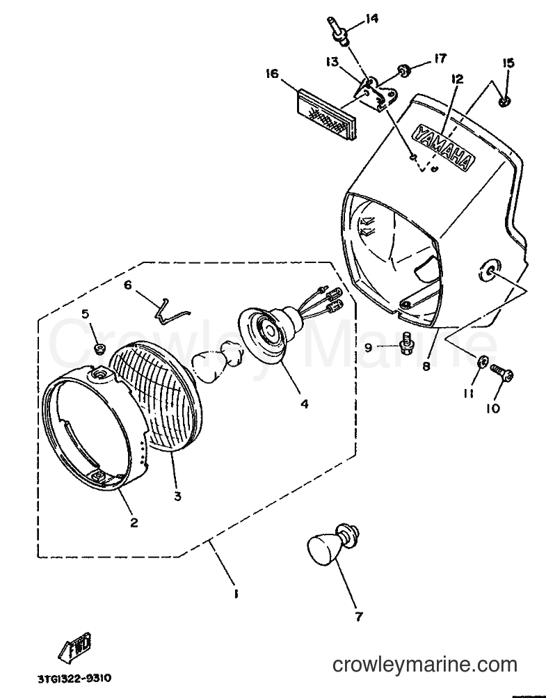 1989 Scooter DT50M - DT50M (3TG1) [999] - HEADLIGHT