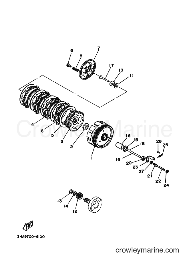 Yamaha Motors AG100F (5HS1) [010] - CLUTCH