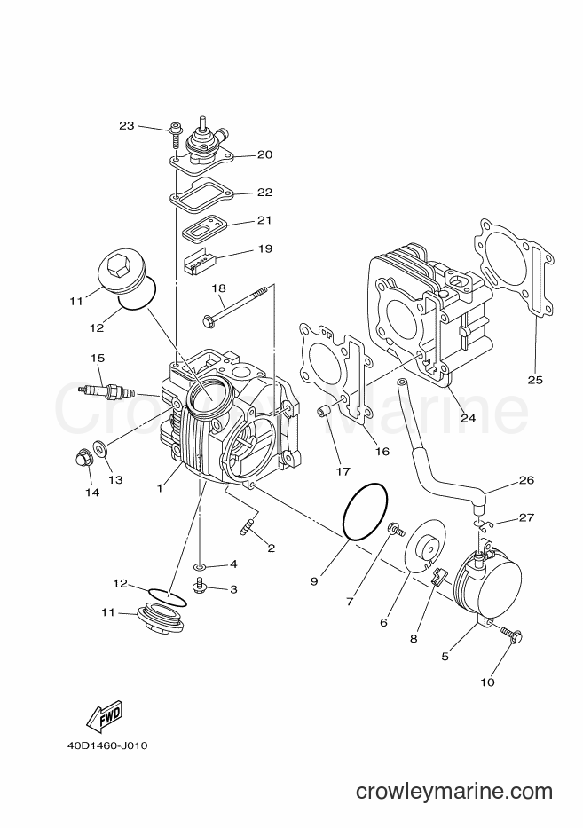 Yamaha Motors TK115C (40D1) [010] - CYLINDER