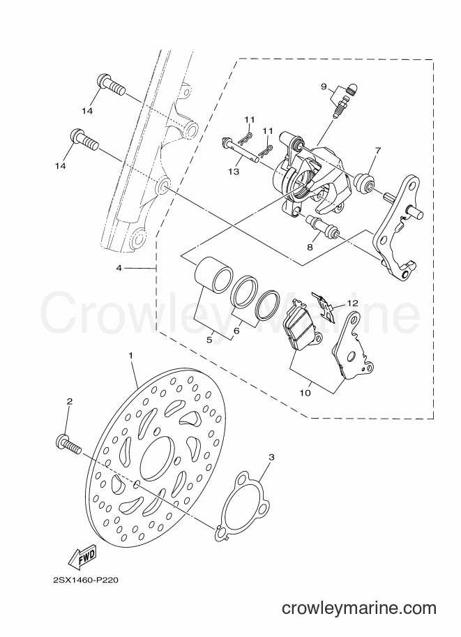 2018 Street Bike LNR125 - LNR125 (2SX7) [010] - FRONT BRAKE CALIPER