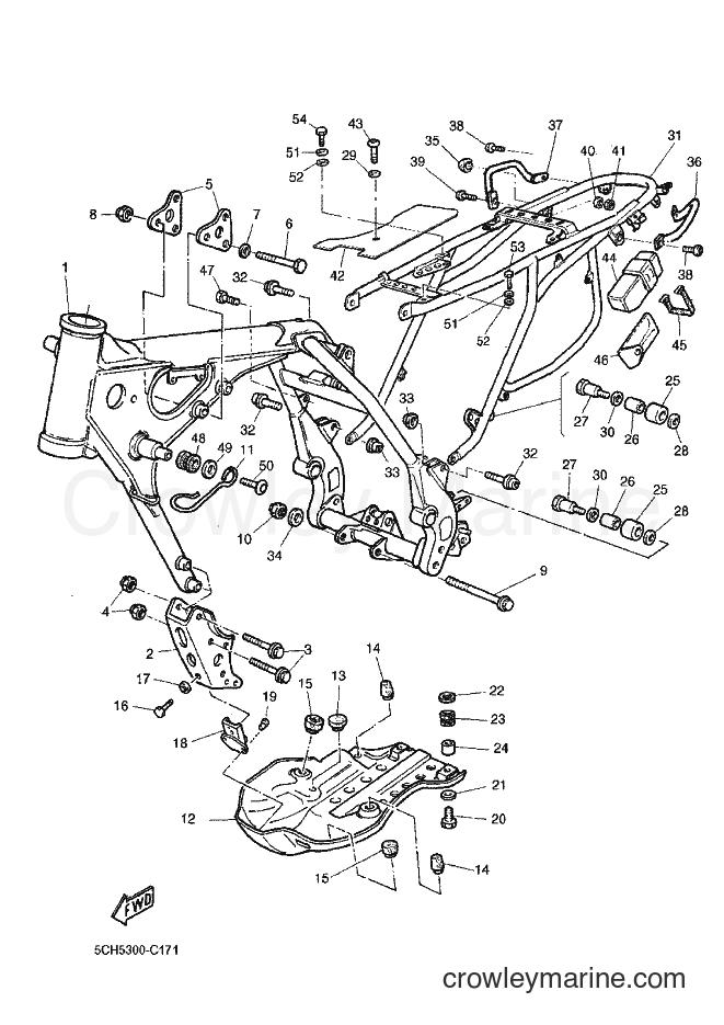 2004 Dirt Bike TT600RE - TT600RE (5CH5) [030] - FRAME