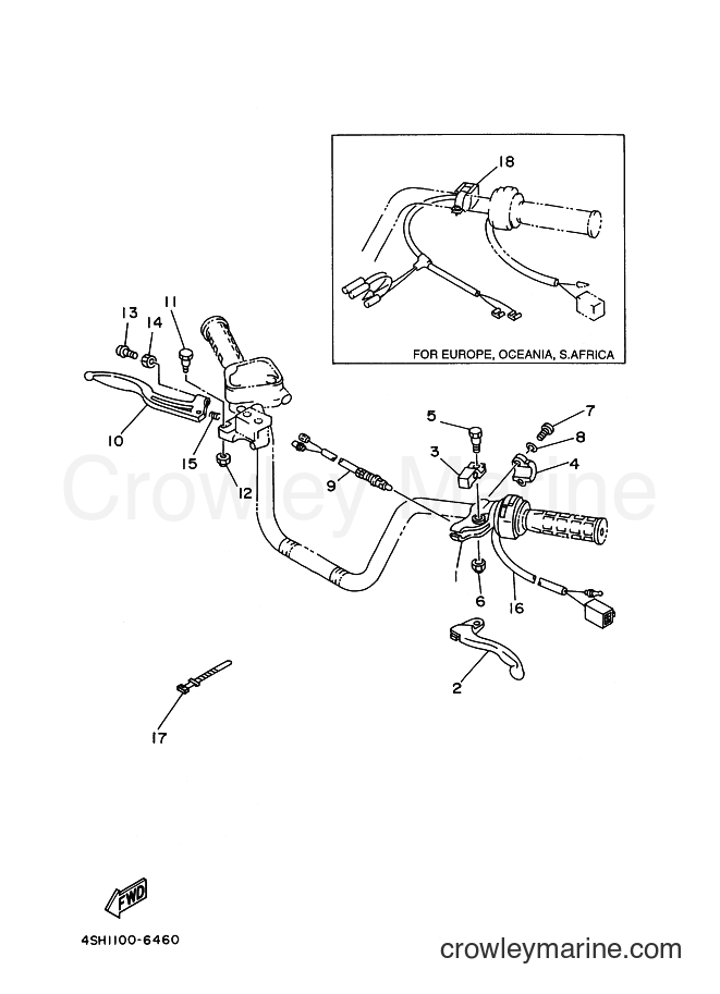 1998 ATV YF400M-FW - YF400M-FW (4SHF) [010] - HANDLE SWITCH. LEVER