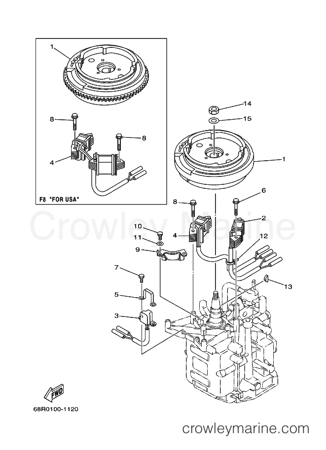 Yamaha Motors F8MSHC (68T3) [070] - GENERATOR
