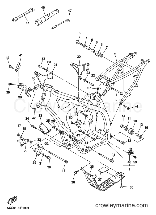 2006 Dirt Bike YZ250F - YZ250F (5XCA) [010] - FRAME