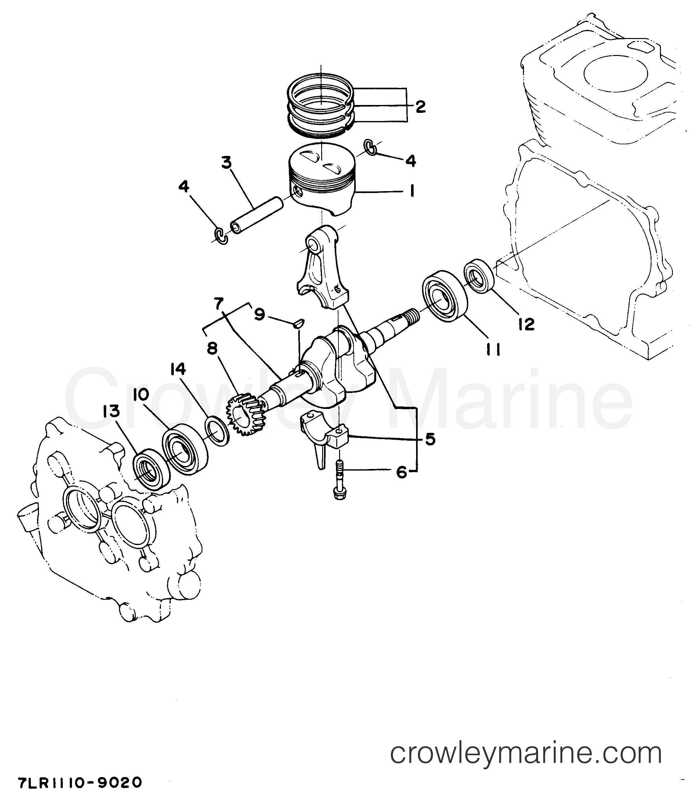 Yamaha Motors EF3800E 7LR - CRANKSHAFT - PISTON