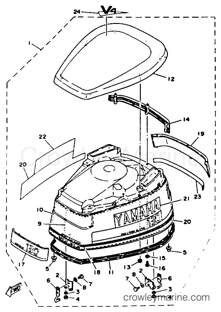 Yamaha Motors L130TXRR - TOP COWLING
