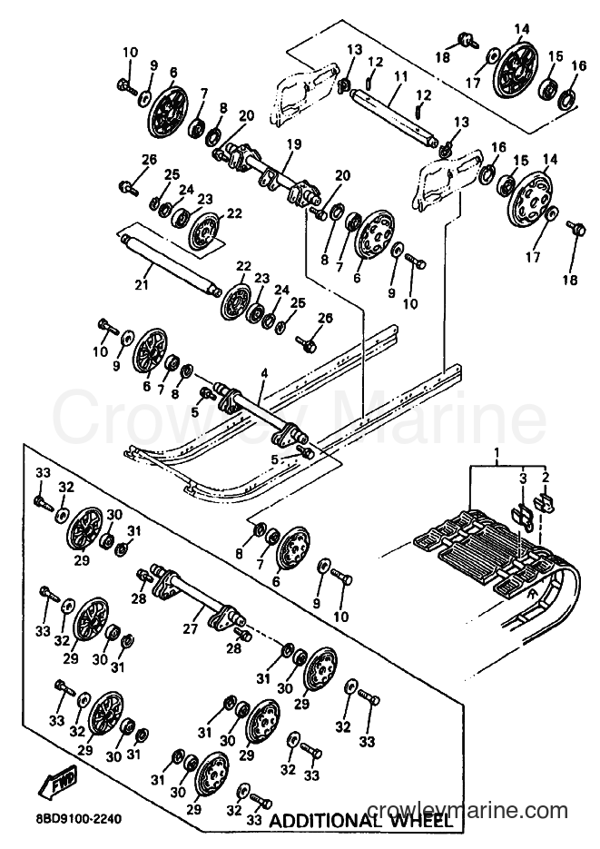 2002 Snowmobile BR250T - BR250T (8BD9) [010] - TRACK SUSPENSION 1