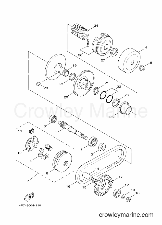 2009 Scooter XC125E - XC125E (4P75) [020] - CLUTCH