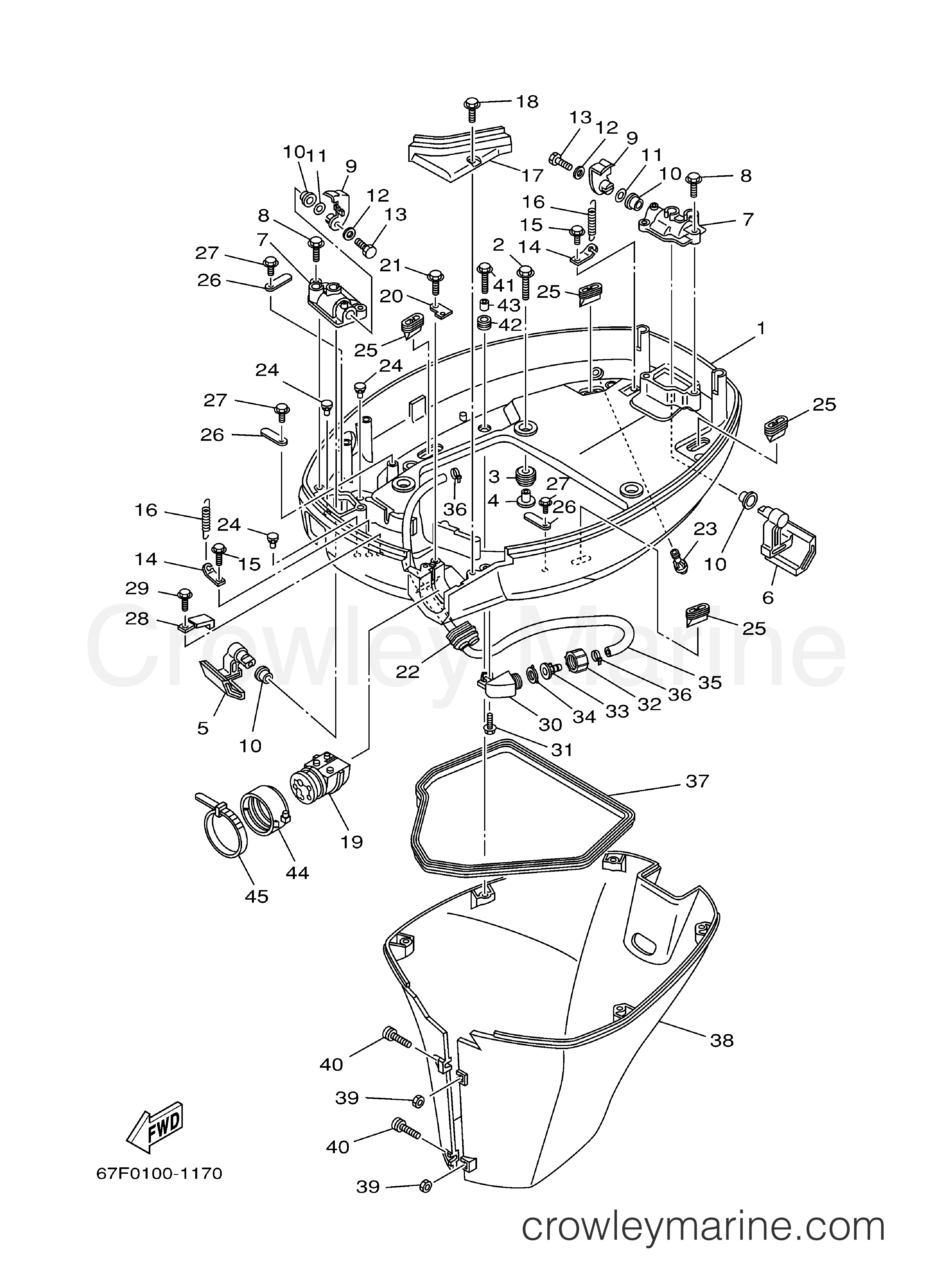Yamaha Motors F80TLRZ - BOTTOM COWLING
