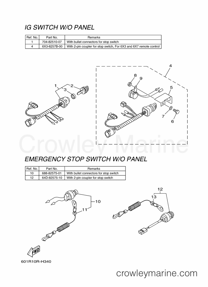 Yamaha Motors RIGGING REMOCON-2011 (601R) [010] - SWITCH & PANEL 19