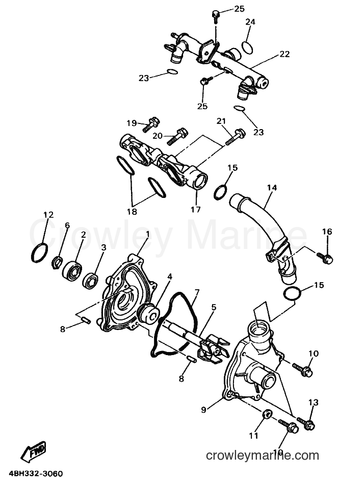 1994 Street Bike GTS1000A - GTS1000A (4FE3) [99A] - WATER PUMP
