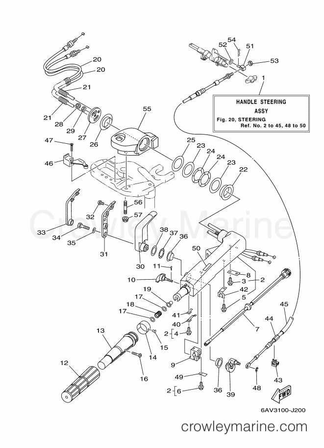 Yamaha Motors T9.9LP-2011 (6AV4) [070] - STEERING
