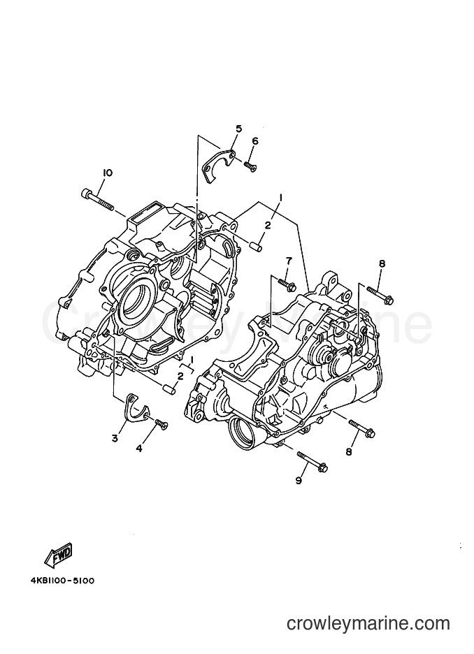 1999 ATV YFM350FWB - YFM350FWB (5FT3) [010] - CRANKCASE