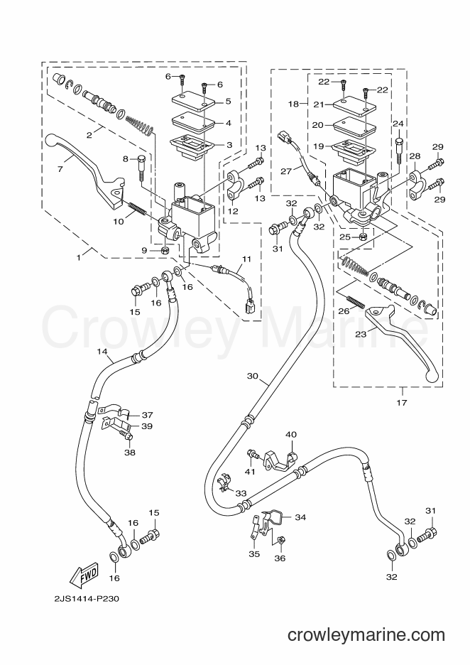 Yamaha Motors YW125 (BC94) [010] - FRONT MASTER CYLINDER