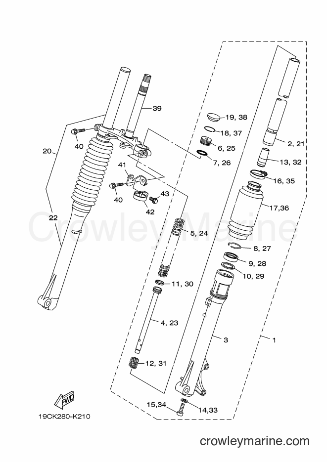 2014 Dirt Bike TT-R125LW - TT-R125LW (2CP4) [010] - FRONT FORK