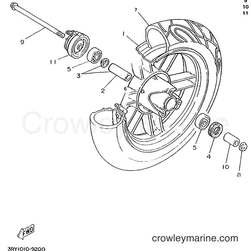 1995 Scooter CW50R - CW50R (4SX1) [999] - FRONT WHEEL