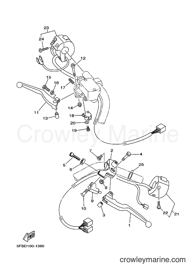 Yamaha Motors XVS650 (5FBJ) [010] - HANDLE SWITCH & LEVER