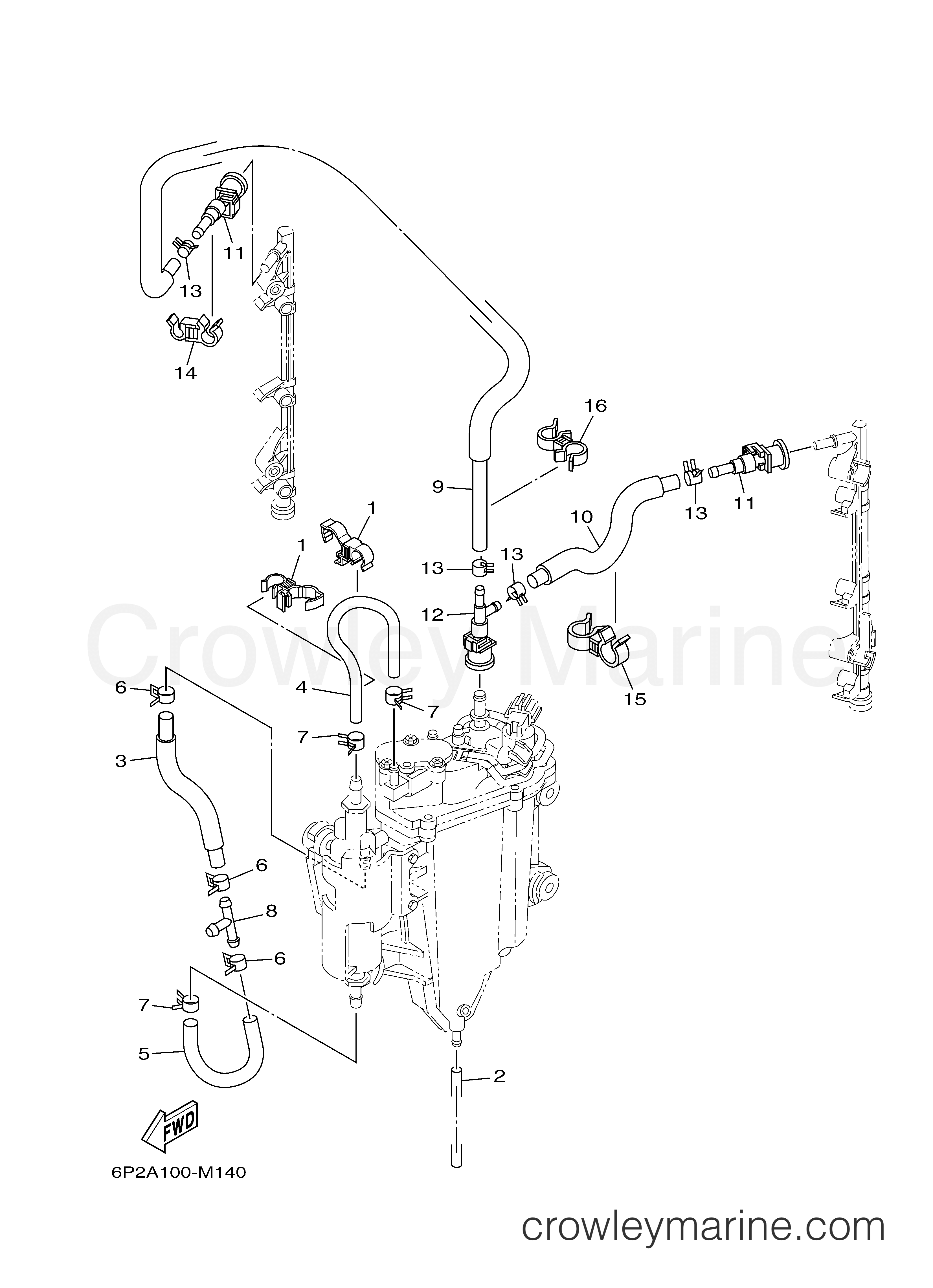 Yamaha Motors F250XA - FUEL INJECTION PUMP 2