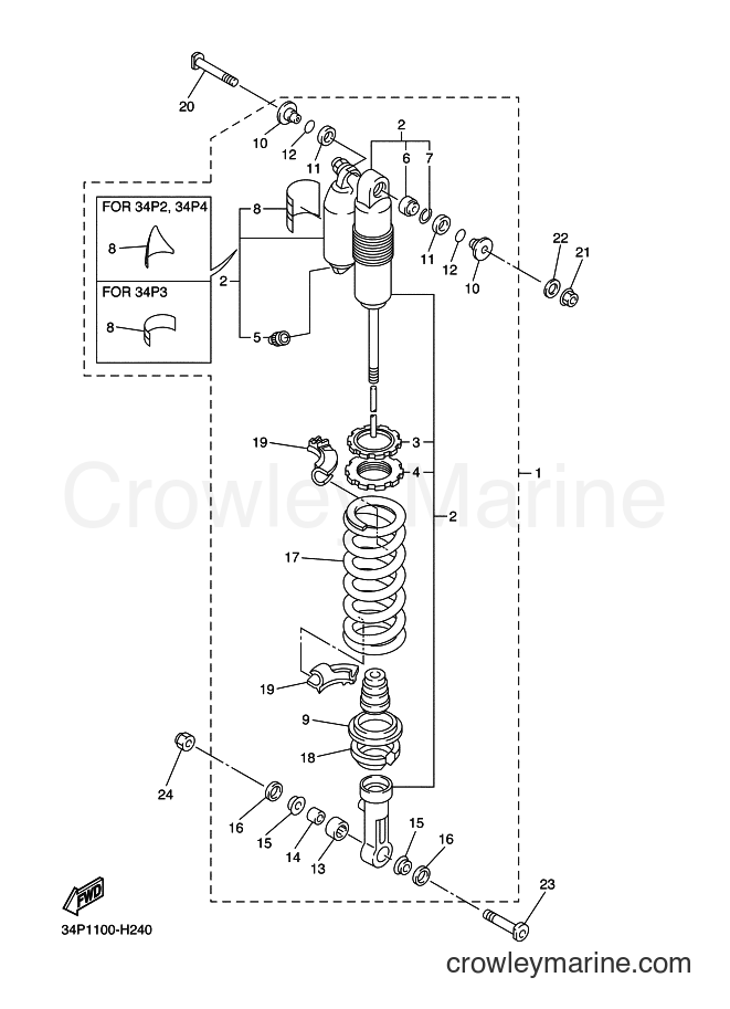 Yamaha Motors YZ450F (34P2) [010] - REAR SUSPENSION