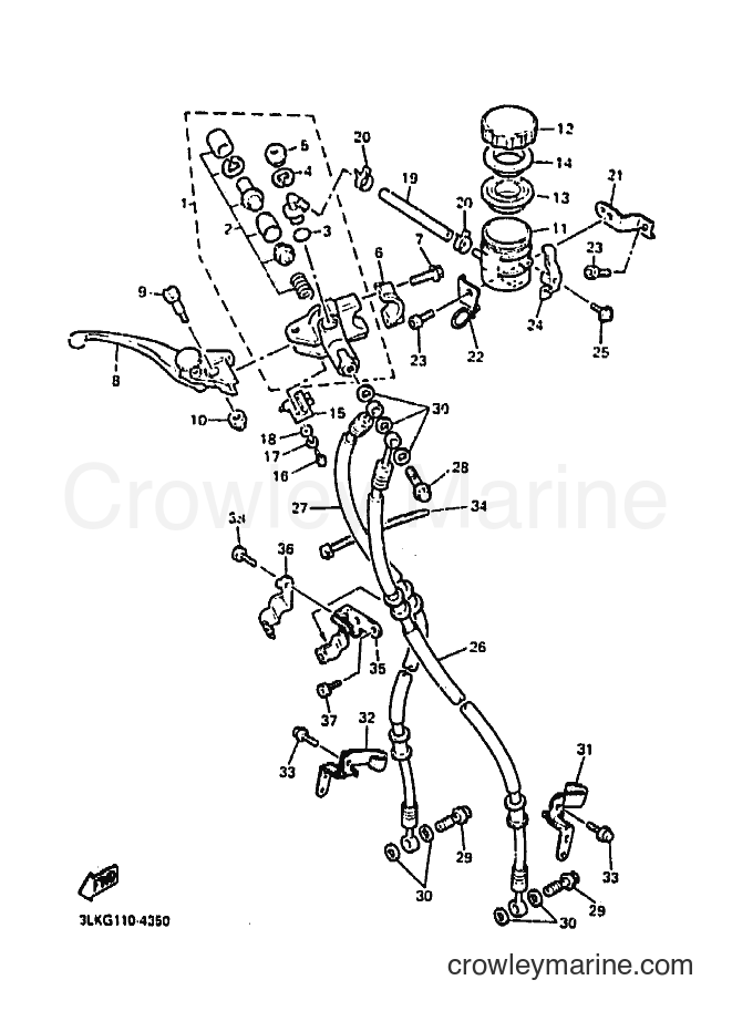 1995 Sport Bike FZR1000 - FZR1000 (3LKM) [010] - FRONT MASTER CYLINDER 1