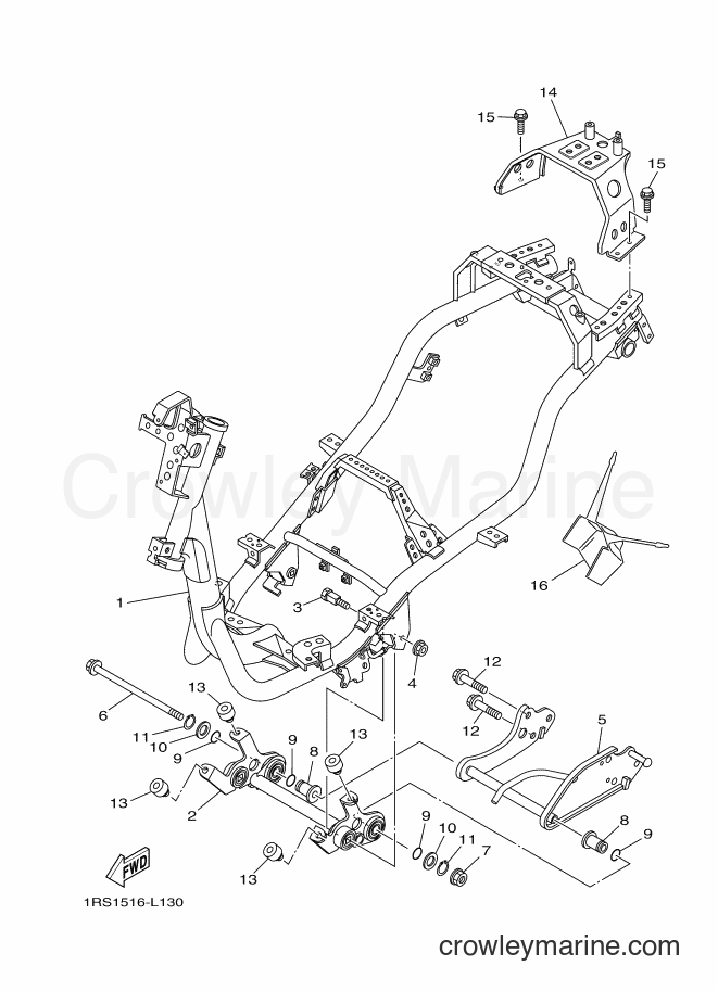 Yamaha Motors XC100E (1RS1) [010] - FRAME