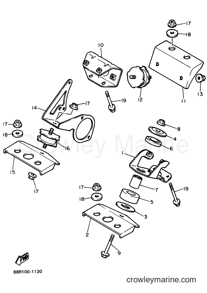 Yamaha Motors EX570E (89K1) [020] - ENGINE BRACKET