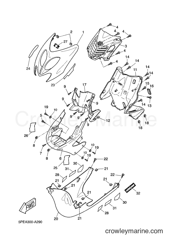 2002 Scooter YQ50L - YQ50L (5PEA) [030] - LEG SHIELD