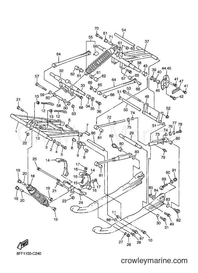 2004 Snowmobile SXV60VT - SXV60VT (8FD1) [030] - TRACK SUSPENSION 2
