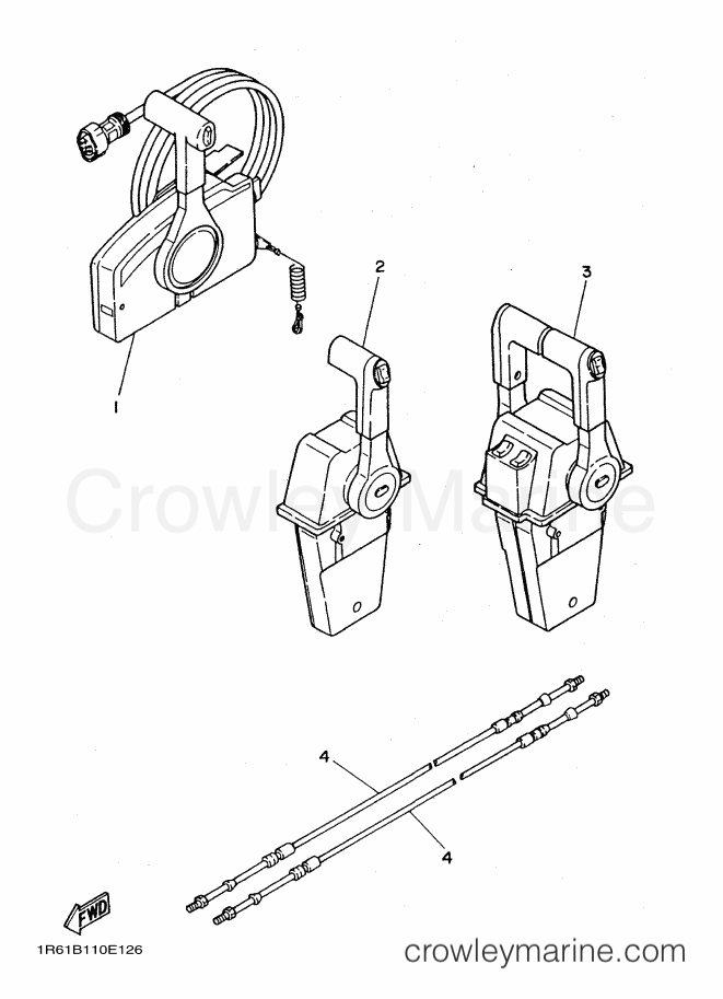Yamaha Motors L250AETO (61B0) [010] - REMOTE CONTROL