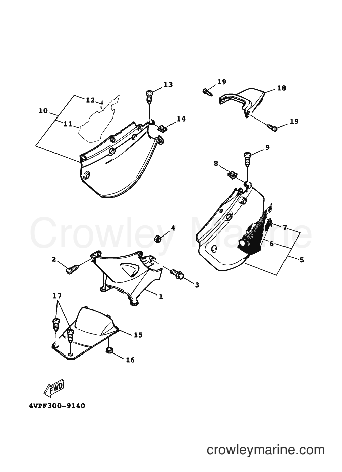 Yamaha Motors YW100 (4VPT) [010] - SIDE COVER