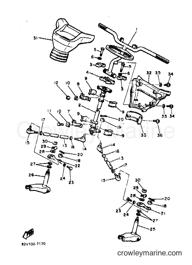 1988 Snowmobile XL540 - XL540 (83W0) [030] - STEERING