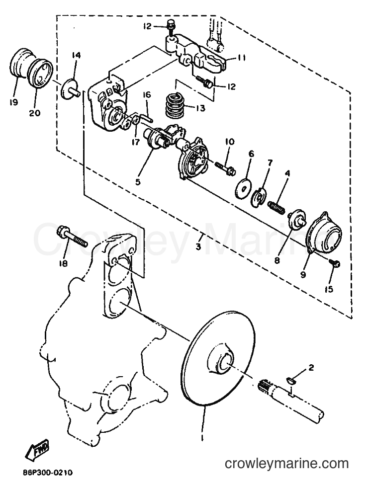 1990 Snowmobile SR540P - SR540P (86P2) [999] - BRAKE
