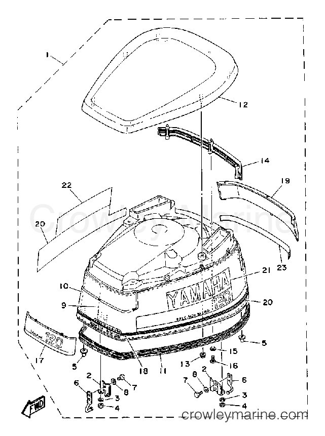 Yamaha Motors L130ETXDA - TOP COWLING