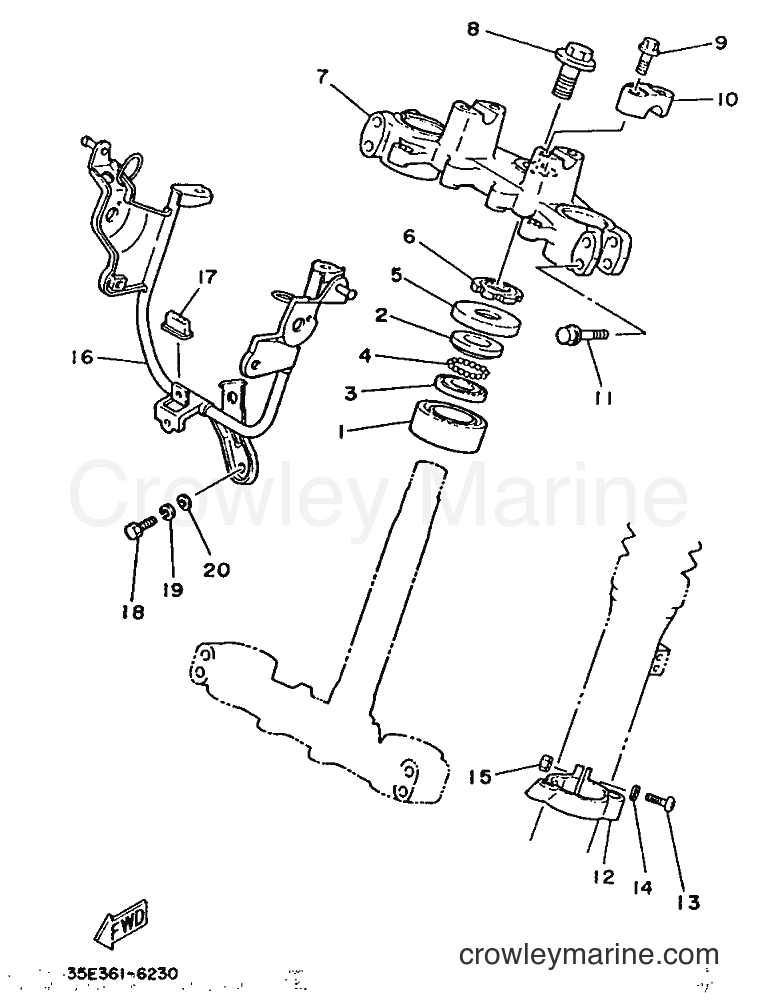 1986 Dirt Bike DT125 - DT125 (35E) [999] - STEERING