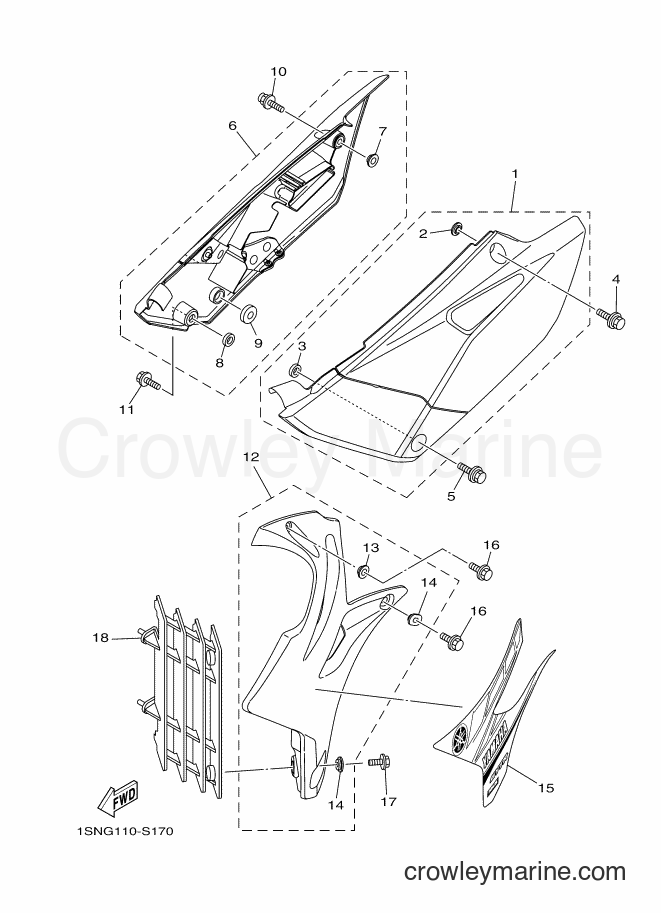 2017 Dirt Bike YZ85 - YZ85 (1SNG) [020] - SIDE COVER