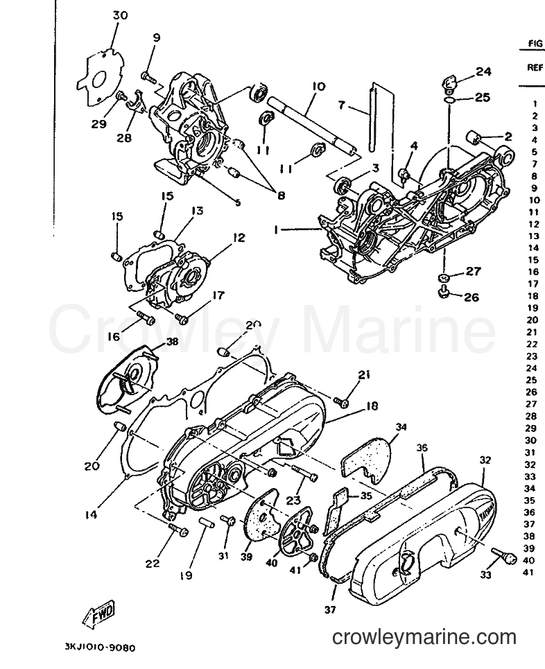 1995 Scooter YE80 - YE80 (4MU3) [999] - CRANKCASE