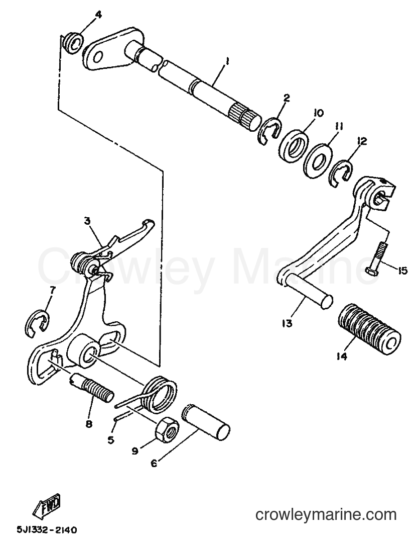 1992 Scooter DT50M - DT50M (3TG2) [999] - SHIFT SHAFT