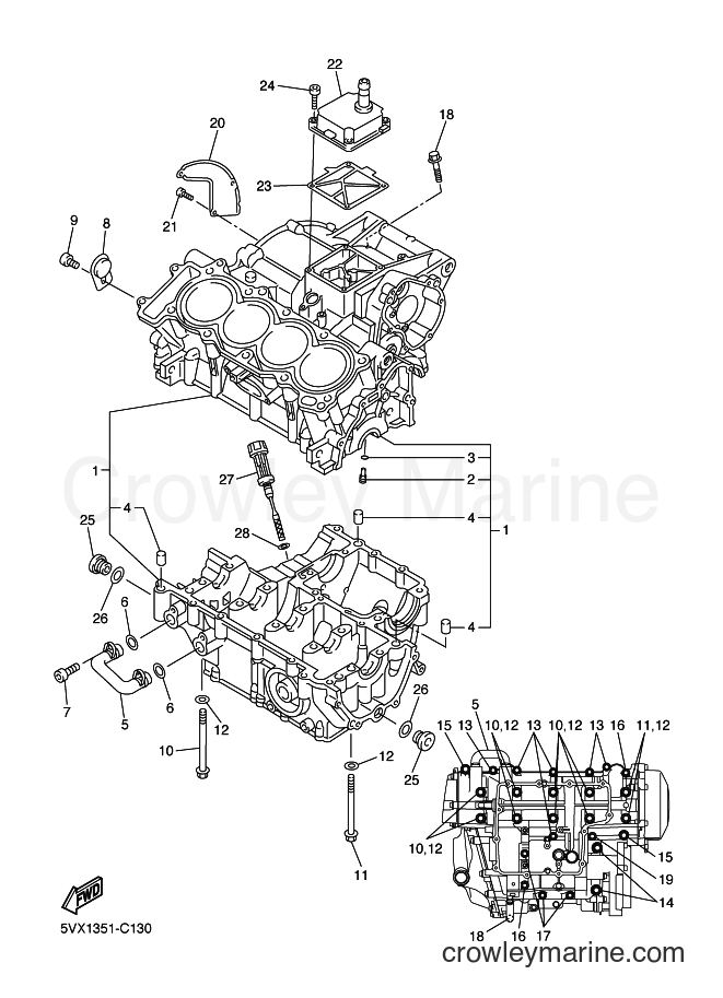 2007 Street Bike FZ6-SAHG - FZ6-SAHG (5S21) [030] - CRANKCASE