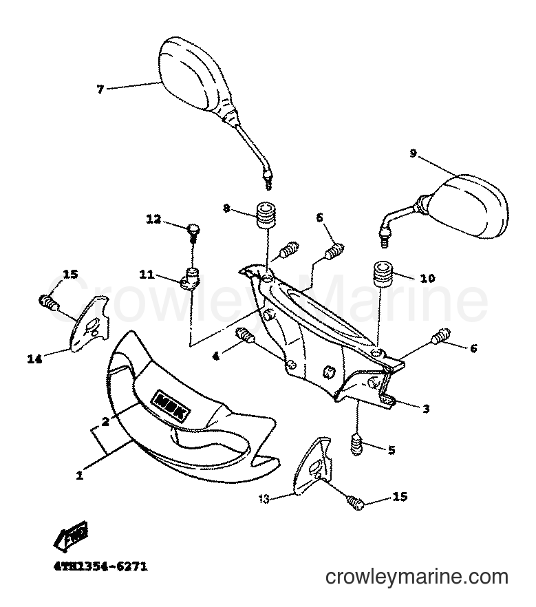 1999 Scooter XC125TR - XC125TR (4THF) [010] - COWLING 1
