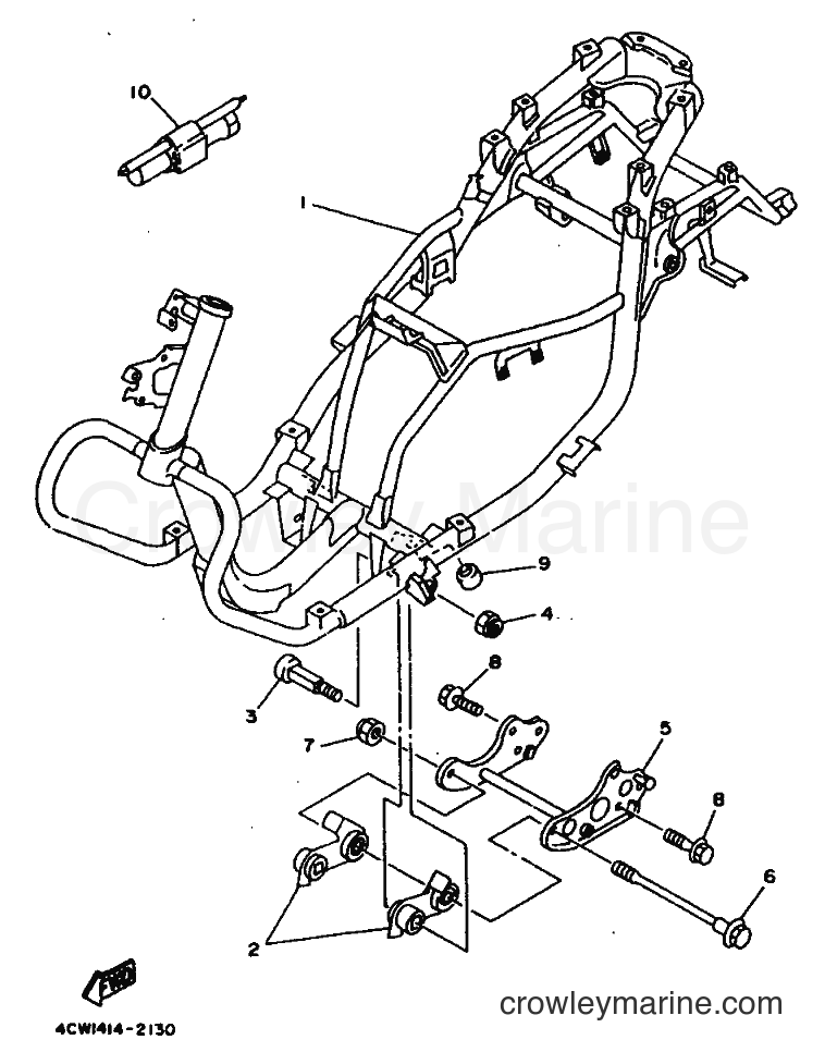 1995 Scooter XC125T - XC125T (4LA2) [99A] - FRAME