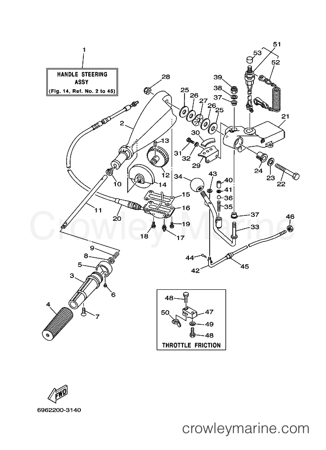 Yamaha Motors E55CMHL (6A32) [030] - STEERING